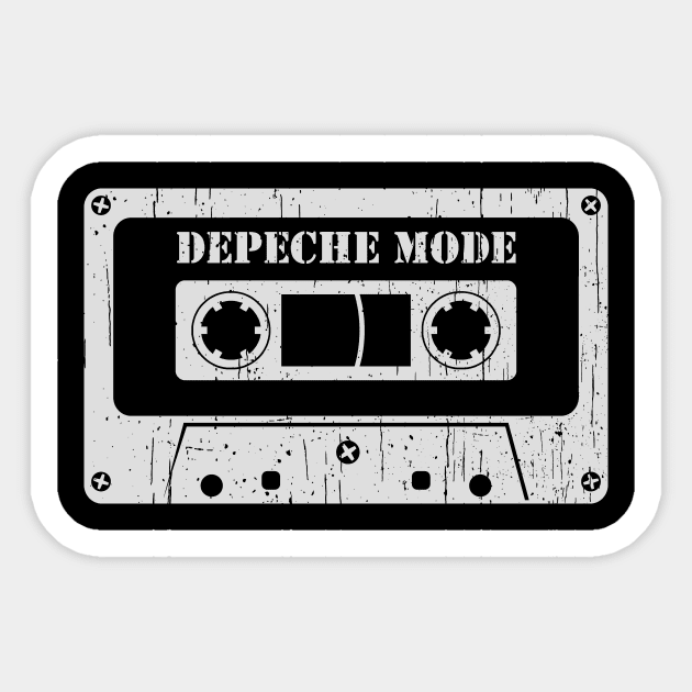 Depeche Mode - Vintage Cassette White Sticker by FeelgoodShirt